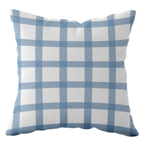 Heritage Gingham in Blue Cushion Cover