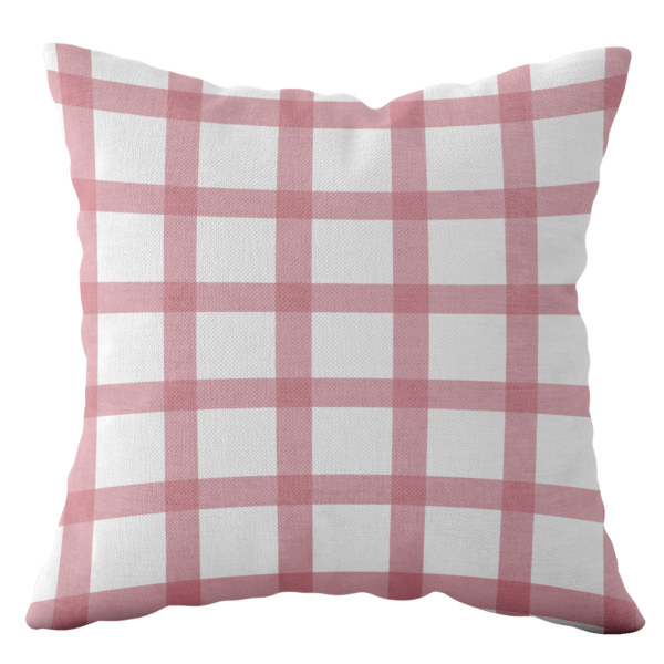 Heritage Gingham in Pink - Cushion Cover