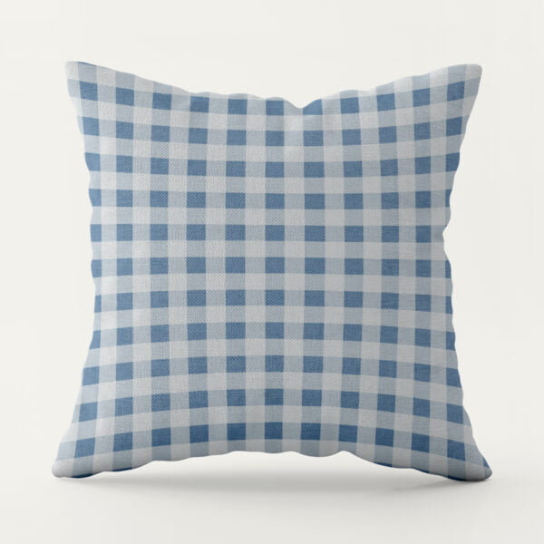 Blue Gingham Cushion