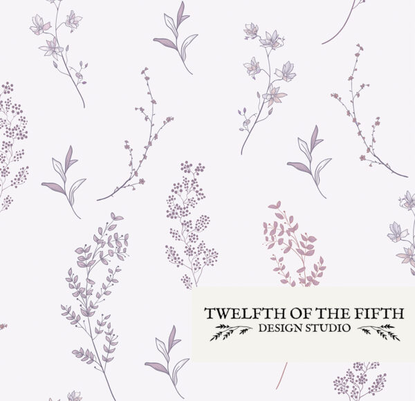 Lilac Delicate Flower Wallpaper